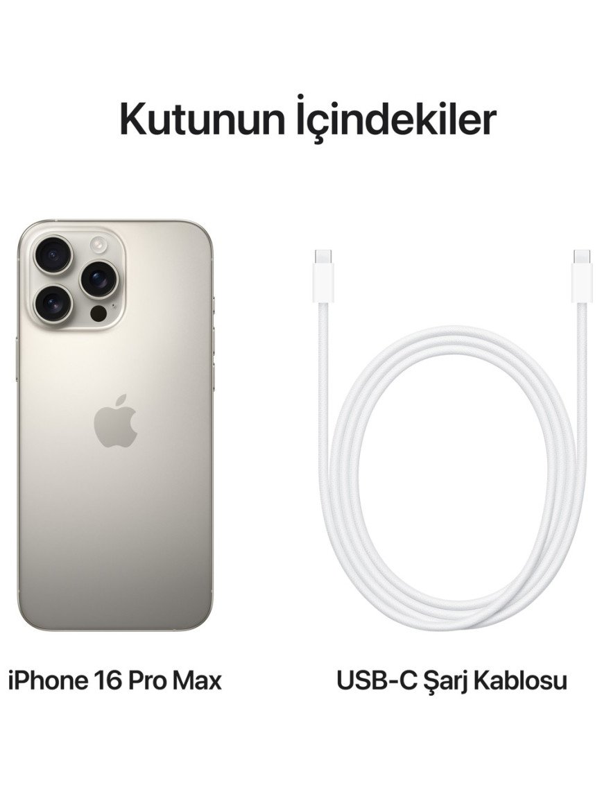 iPhone 16 Pro Max 256GB Natürel Titanyum iPhone 16 Pro Max 256GB Natürel Titanyum