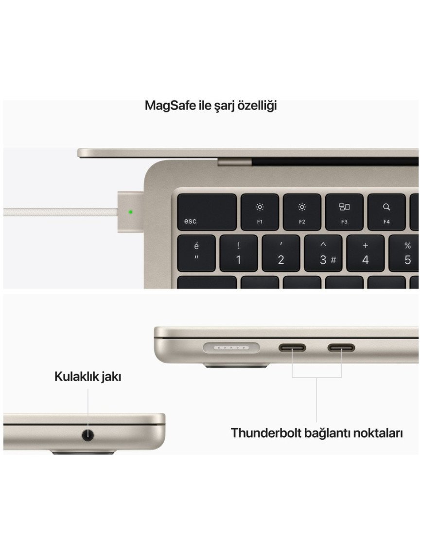 Apple MacBook Air M2 16GB 256GB SSD macOS 13" Taşınabilir Bilgisayar Yıldız Işığı MC7W4TU/A Apple MacBook Air M2 16GB 256GB SSD macOS 13" Taşınabilir Bilgisayar Yıldız Işığı MC7W4TU/A