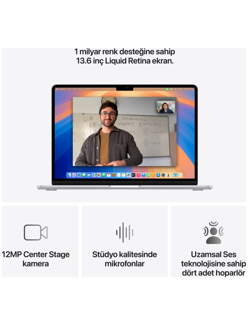 Apple MacBook Air M4 16GB 512GB SSD macOS 13" Taşınabilir Bilgisayar Gümüş MW0X3TU/A Apple MacBook Air M4 16GB 512GB SSD macOS 13" Taşınabilir Bilgisayar Gümüş MW0X3TU/A
