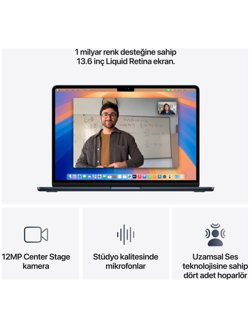 Apple MacBook Air M4 24GB 512GB SSD macOS 13" Taşınabilir Bilgisayar Gece Yarısı MC6C4TU/A Apple MacBook Air M4 24GB 512GB SSD macOS 13" Taşınabilir Bilgisayar Gece Yarısı MC6C4TU/A
