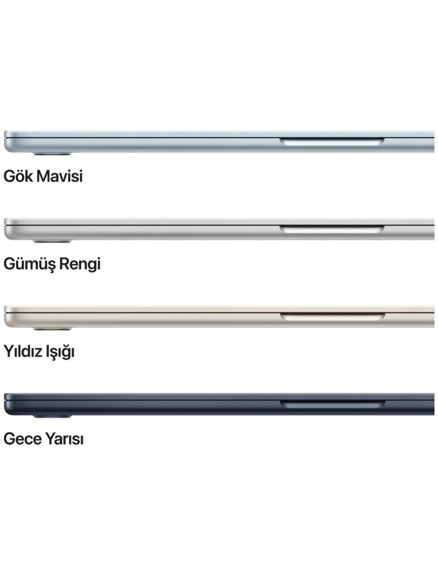 Apple MacBook Air M4 24GB 512GB SSD macOS 15" Taşınabilir Bilgisayar Gece Yarısı MC6L4TU/A Apple MacBook Air M4 24GB 512GB SSD macOS 15" Taşınabilir Bilgisayar Gece Yarısı MC6L4TU/A