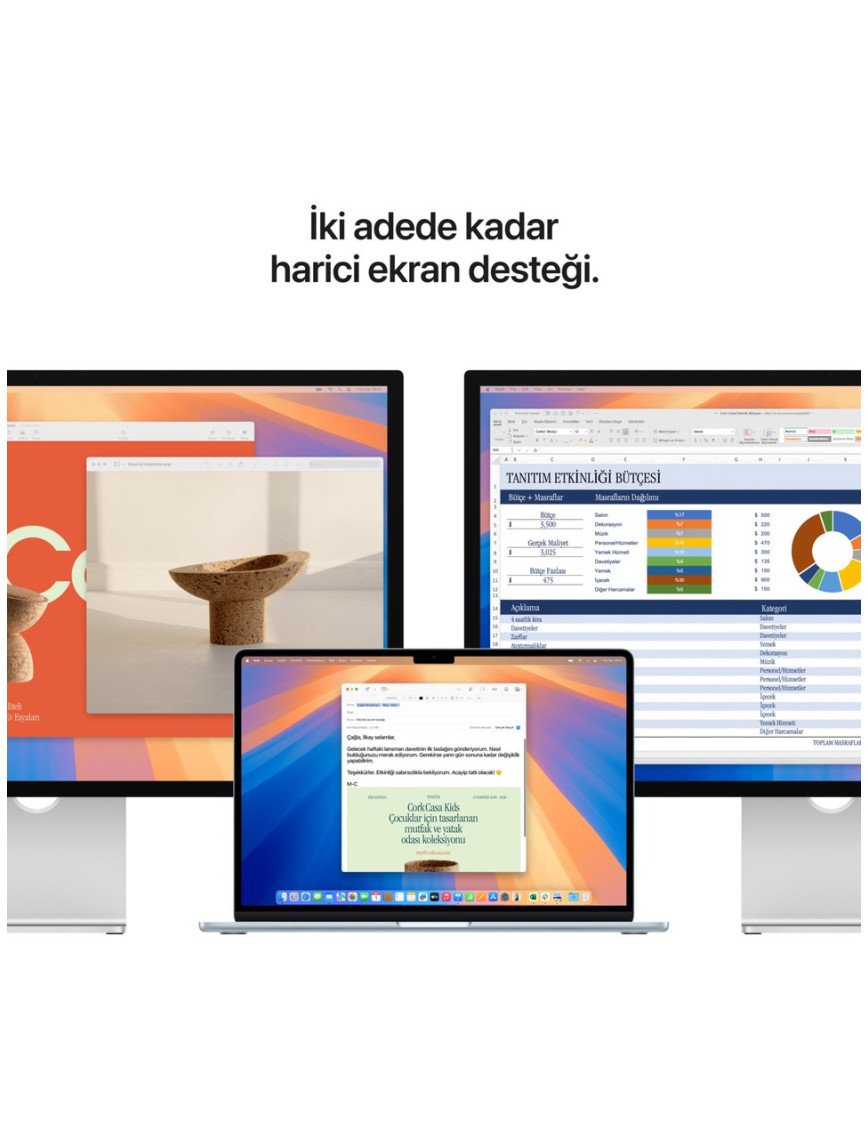 Apple MacBook Air M4 16GB 512GB SSD macOS 15" Taşınabilir Bilgisayar Gümüş MW1H3TU/A Apple MacBook Air M4 16GB 512GB SSD macOS 15" Taşınabilir Bilgisayar Gümüş MW1H3TU/A